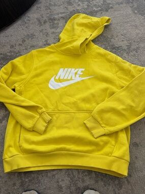 Nike Bright Yellow Pullover with White Swoosh